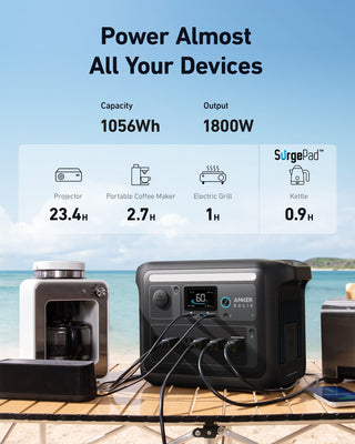 Anker SOLIX C1000X Portable Power Station - 1056Wh | 1800W - Sky Solar USA