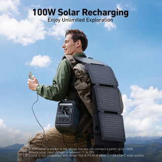 Anker SOLIX C300X Portable Power Station (288Wh/300W) - For Camping, Traveling, and Emergencies - Sky Solar USA