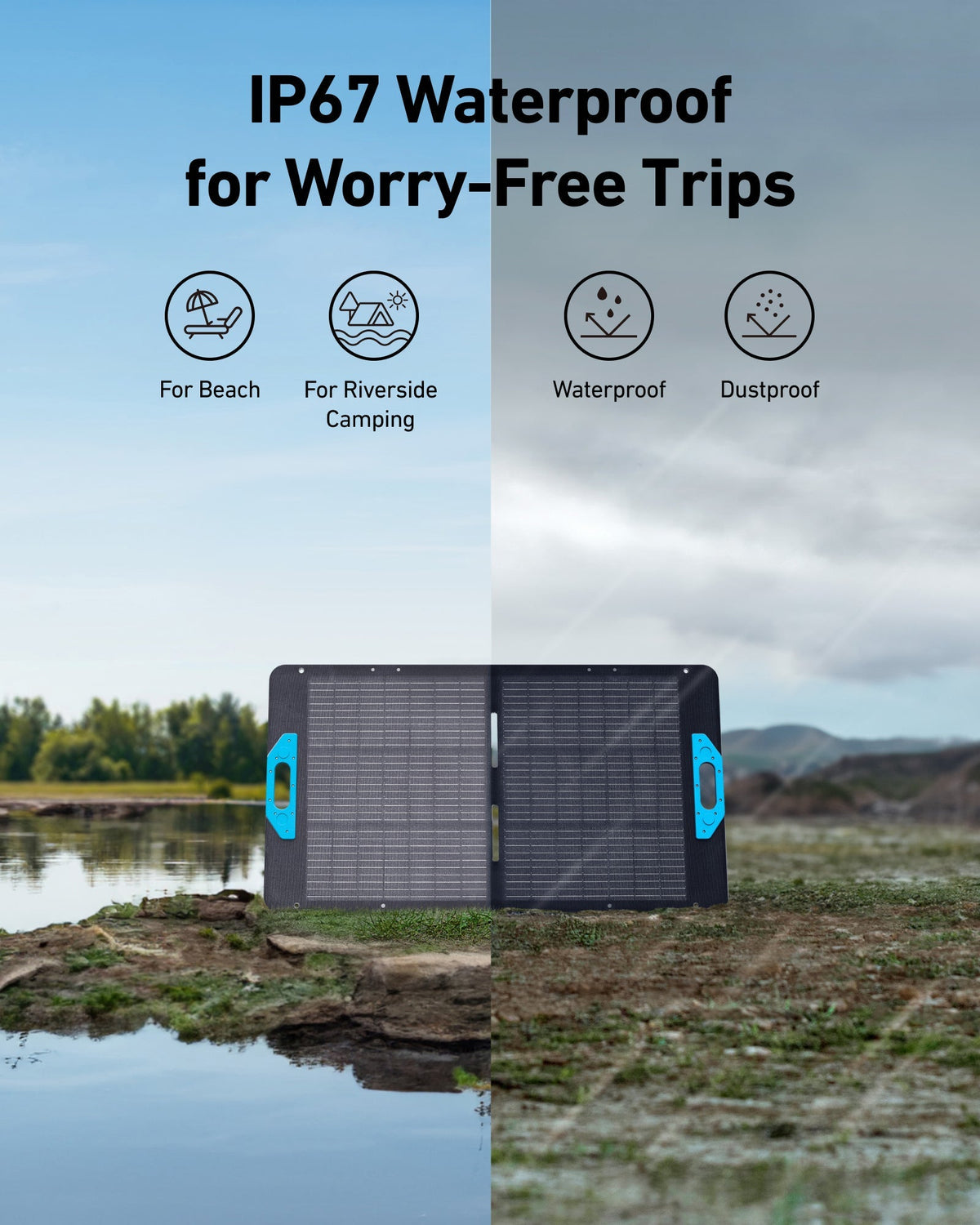 Anker SOLIX PS100 Portable Solar Panel - Sky Solar USA