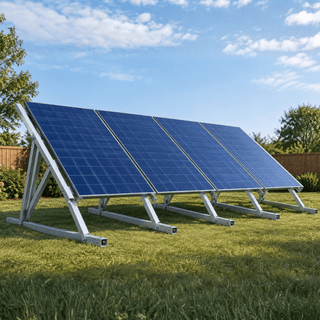 ChikoUSA Lawn Lizard 20°–45° Adjustable Ground Mount | Extreme Weather | Silver - Sky Solar USA