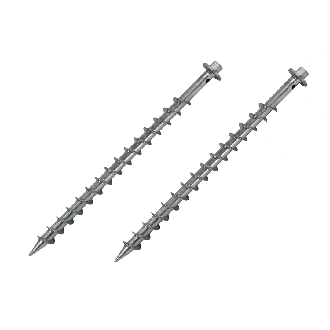 ChikoUSA Lawn Lizard 26-IN Ground Screw | 2-Pack w/ Attachment Brackets - Sky Solar USA