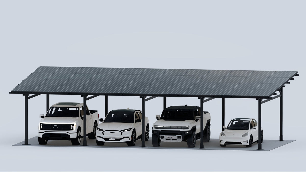 ChikoUSA Maximo 185 Steel Solar Carport / Gazebo - Sky Solar USA
