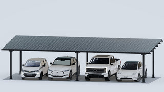 ChikoUSA Premier Residential Steel Solar Carport | Black | Solar Pergola / Gazebo - Sky Solar USA