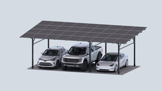 ChikoUSA Premier Residential Steel Solar Carport | Black | Solar Pergola / Gazebo - Sky Solar USA
