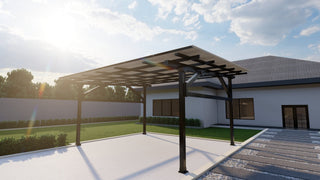ChikoUSA Premier Residential Steel Solar Carport | Black | Solar Pergola / Gazebo - Sky Solar USA