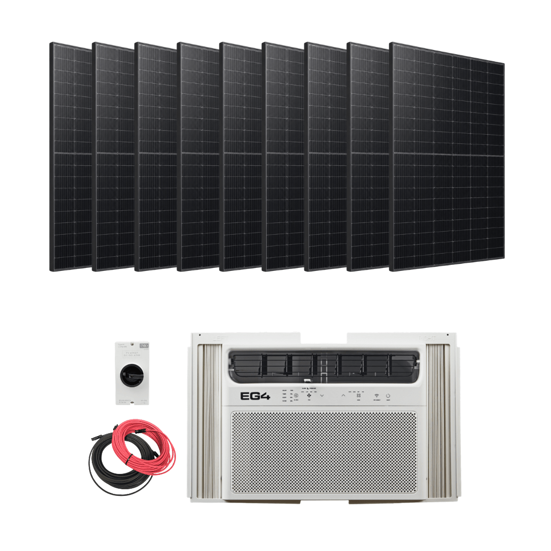 EG4 12K BTU Hybrid Solar Window Unit Kit with Solar Panels - Sky Solar USA