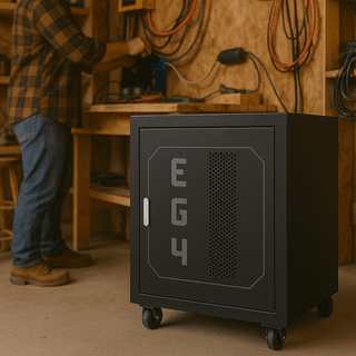 EG4 Enclosed Battery Rack | 3 Slot | Wheels Included - Sky Solar USA