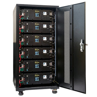 EG4 Enclosed Battery Rack | 6 Slot | Bus Bar Covers | Welded (Grey) - Sky Solar USA