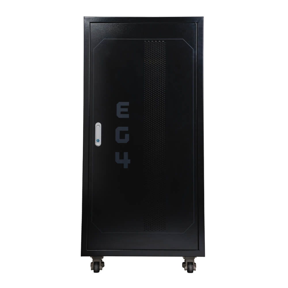 EG4 Enclosed Battery Rack | 6 Slot | Bus Bar Covers | Welded (Grey) - Sky Solar USA