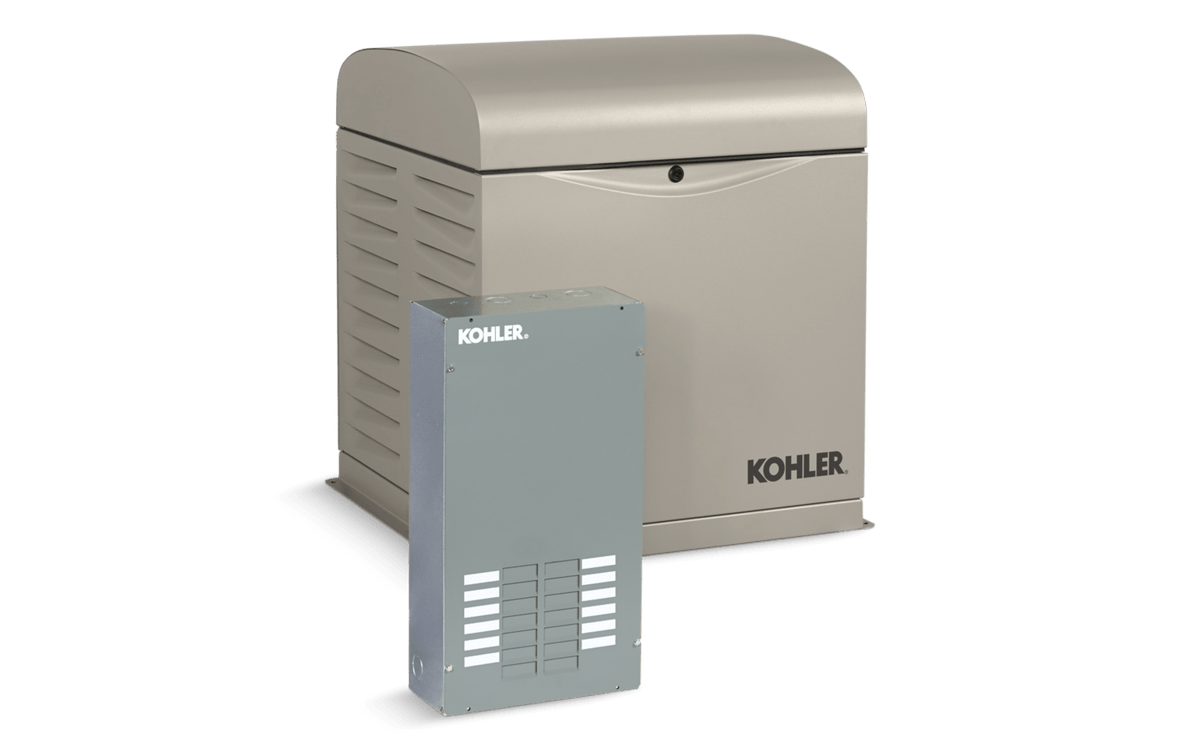 KOHLER 12RESVL-100LC12 12 kW Standby Generator — RXT 100 Amp, LC-12 spaces, NEMA1 - Sky Solar USA