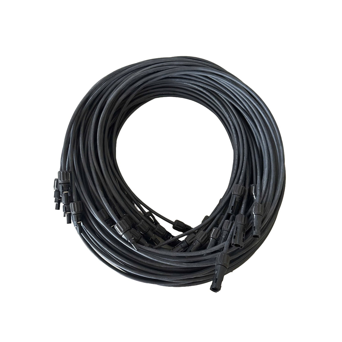 Titan Wire 11ft 3M 10AWG MC4 Solar Extension jumper Cables USA Made Black - Sky Solar USA