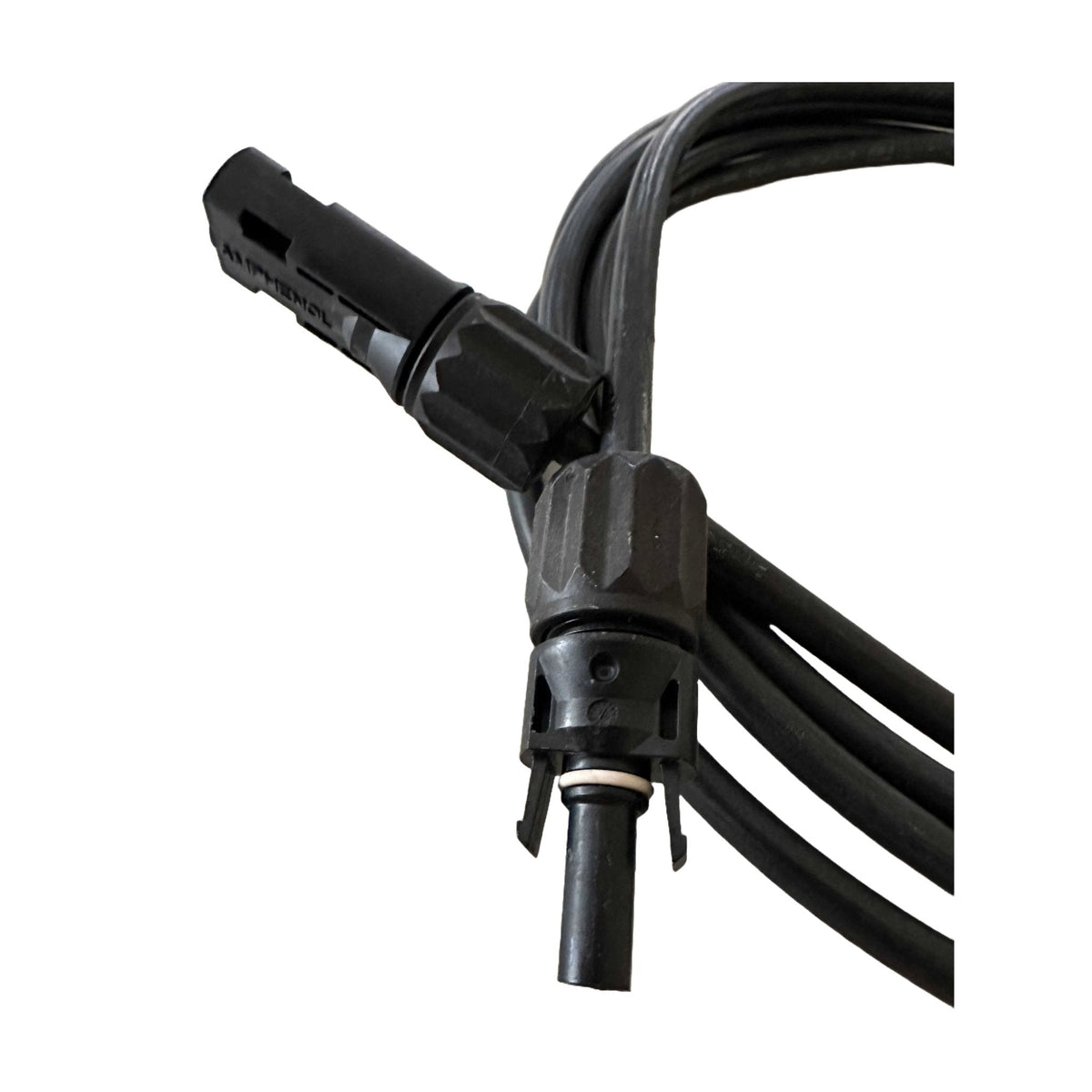 Titan Wire 11ft 3M 10AWG MC4 Solar Extension jumper Cables USA Made Black Box of 100 - Sky Solar USA